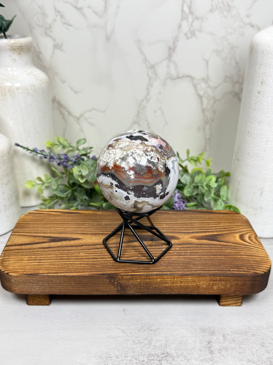 Mexican Crazy Lace Agate Sphere