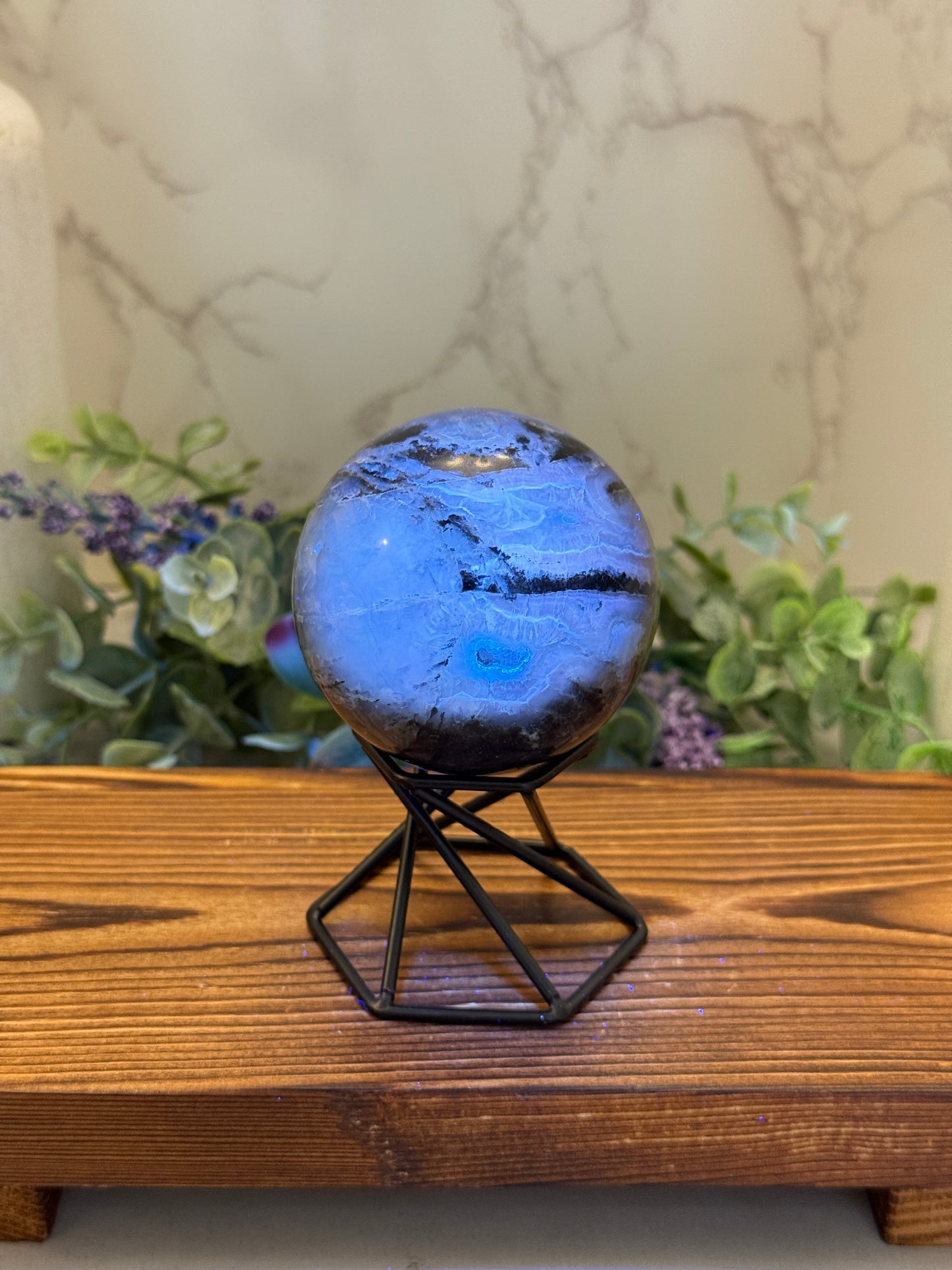 Fluorite + Pyrite Sphere
