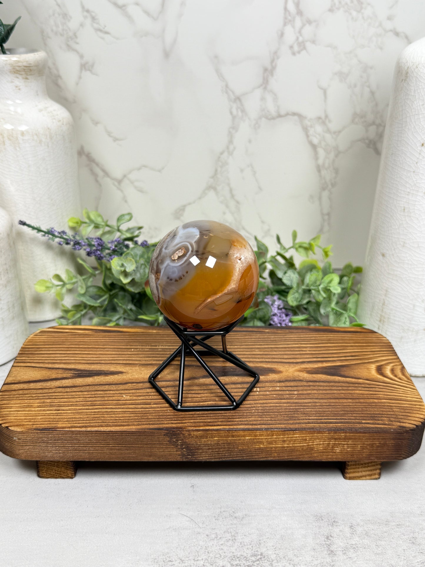Carnelian Agate Sphere