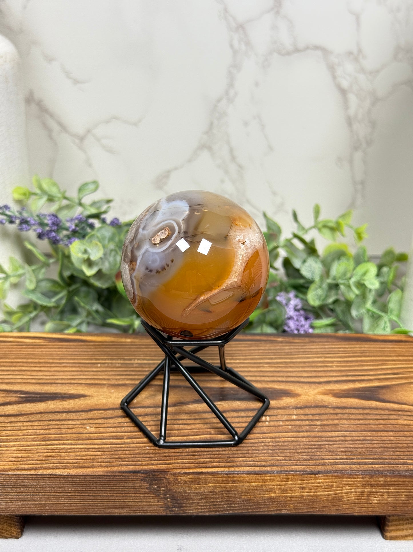 Carnelian Agate Sphere
