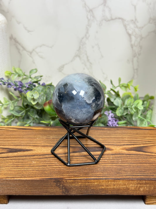 Blue Flower Agate Sphere