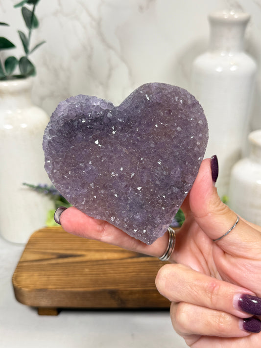 Amethyst Cluster Hearts - You Pick