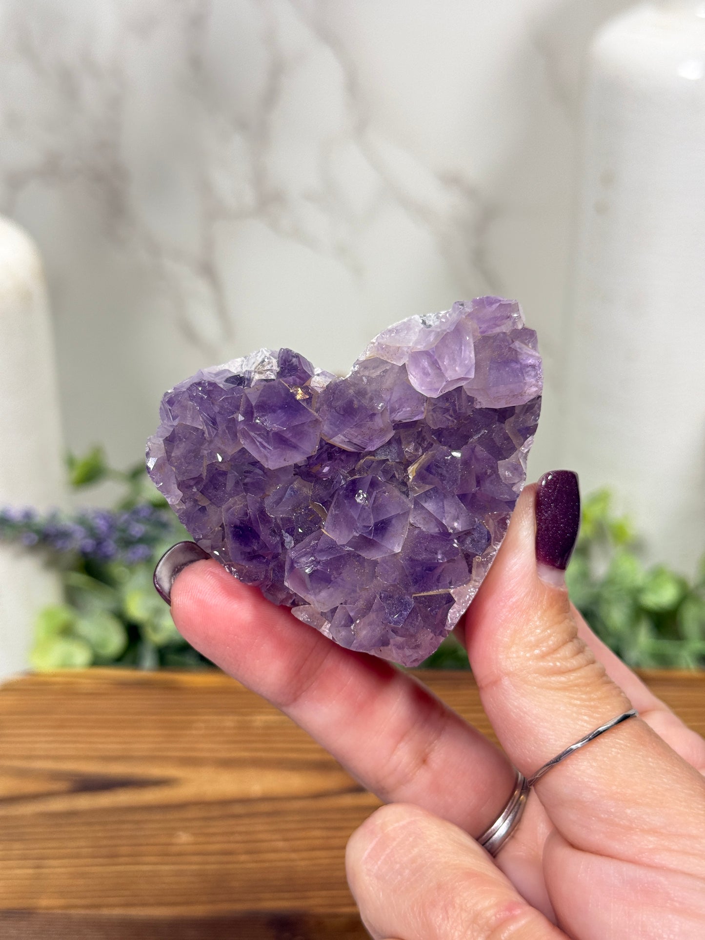 Amethyst Cluster Hearts - You Pick