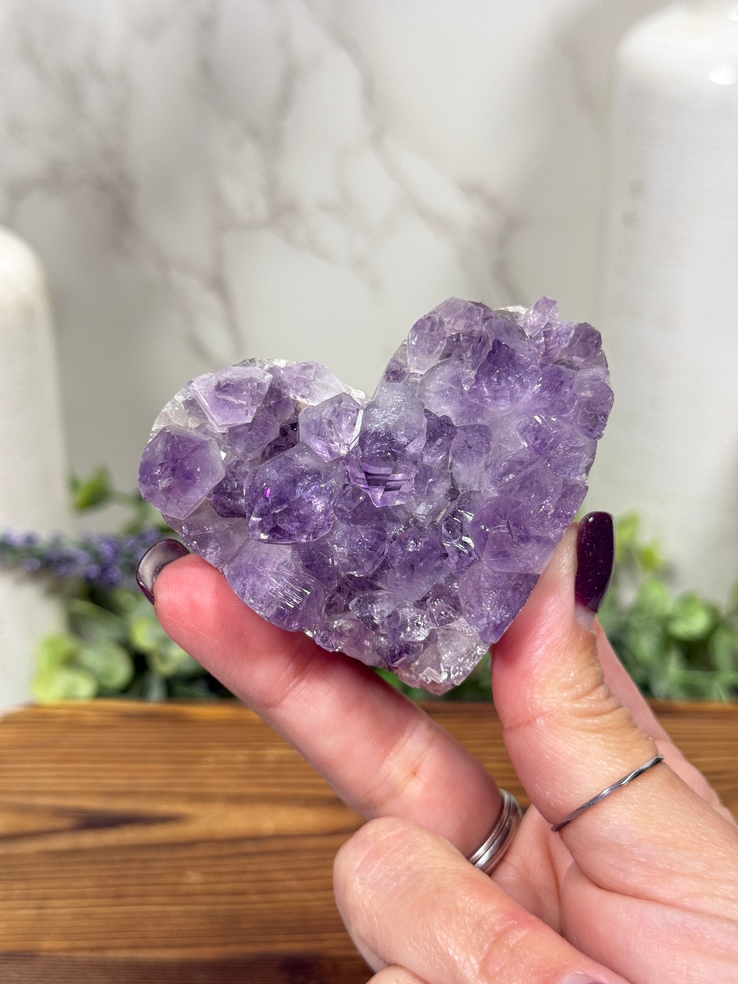 Amethyst Cluster Hearts - You Pick