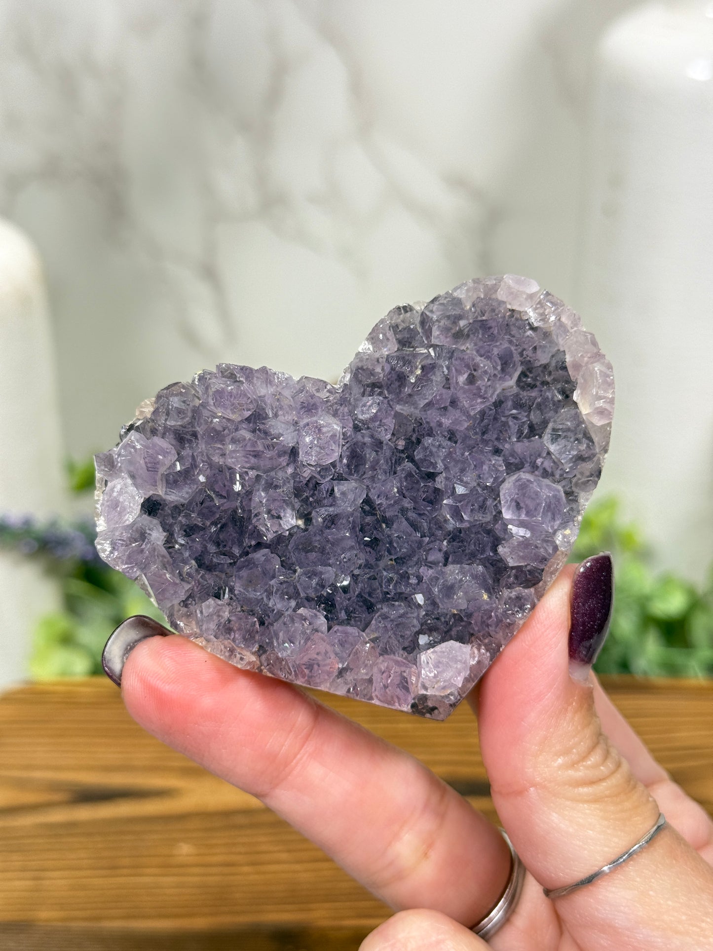 Amethyst Cluster Hearts - You Pick