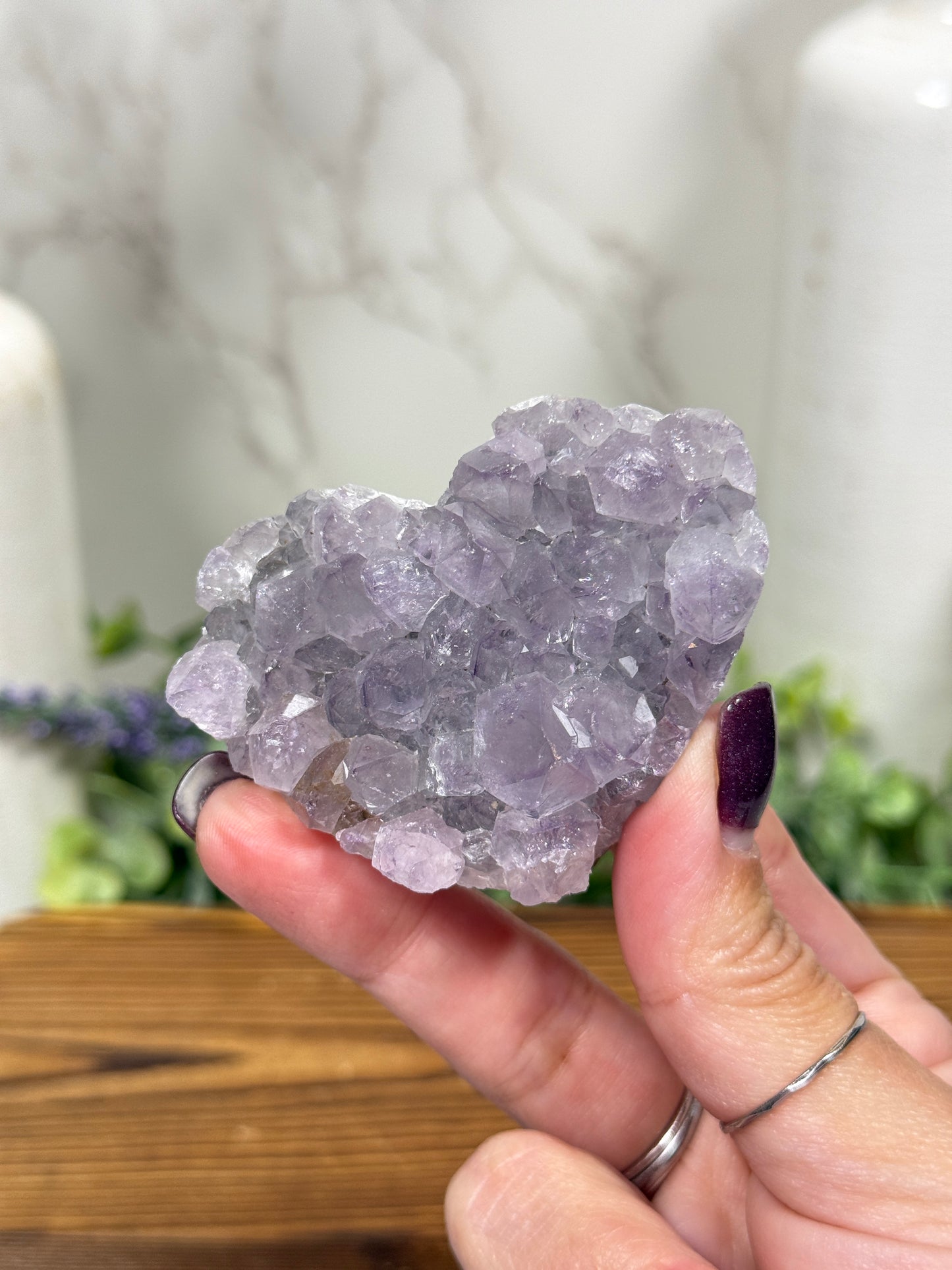 Amethyst Cluster Hearts - You Pick