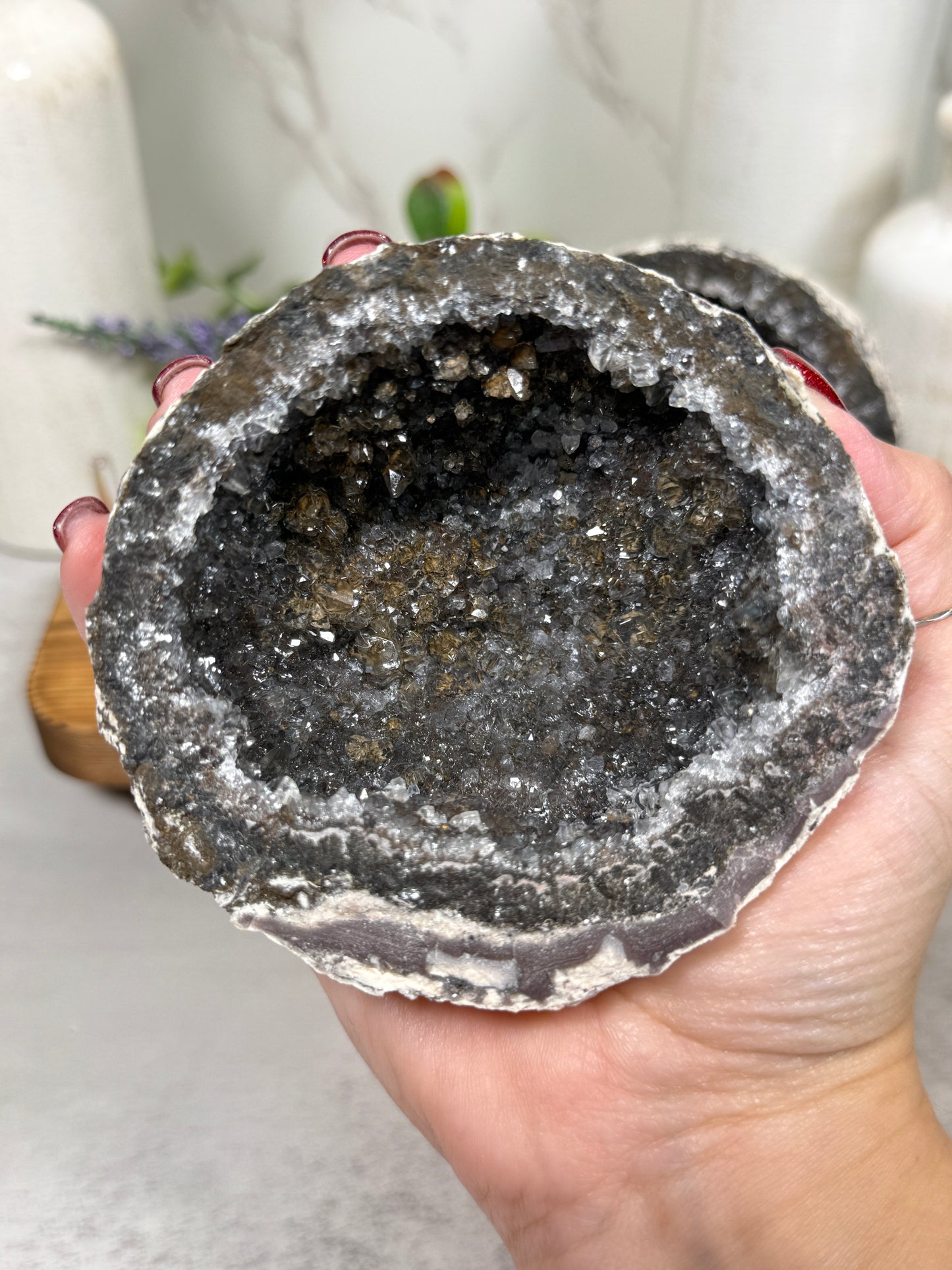 Smoky Quartz Geode from Mexico