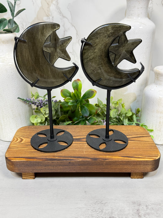 Gold Obsidian Lunas | Moons