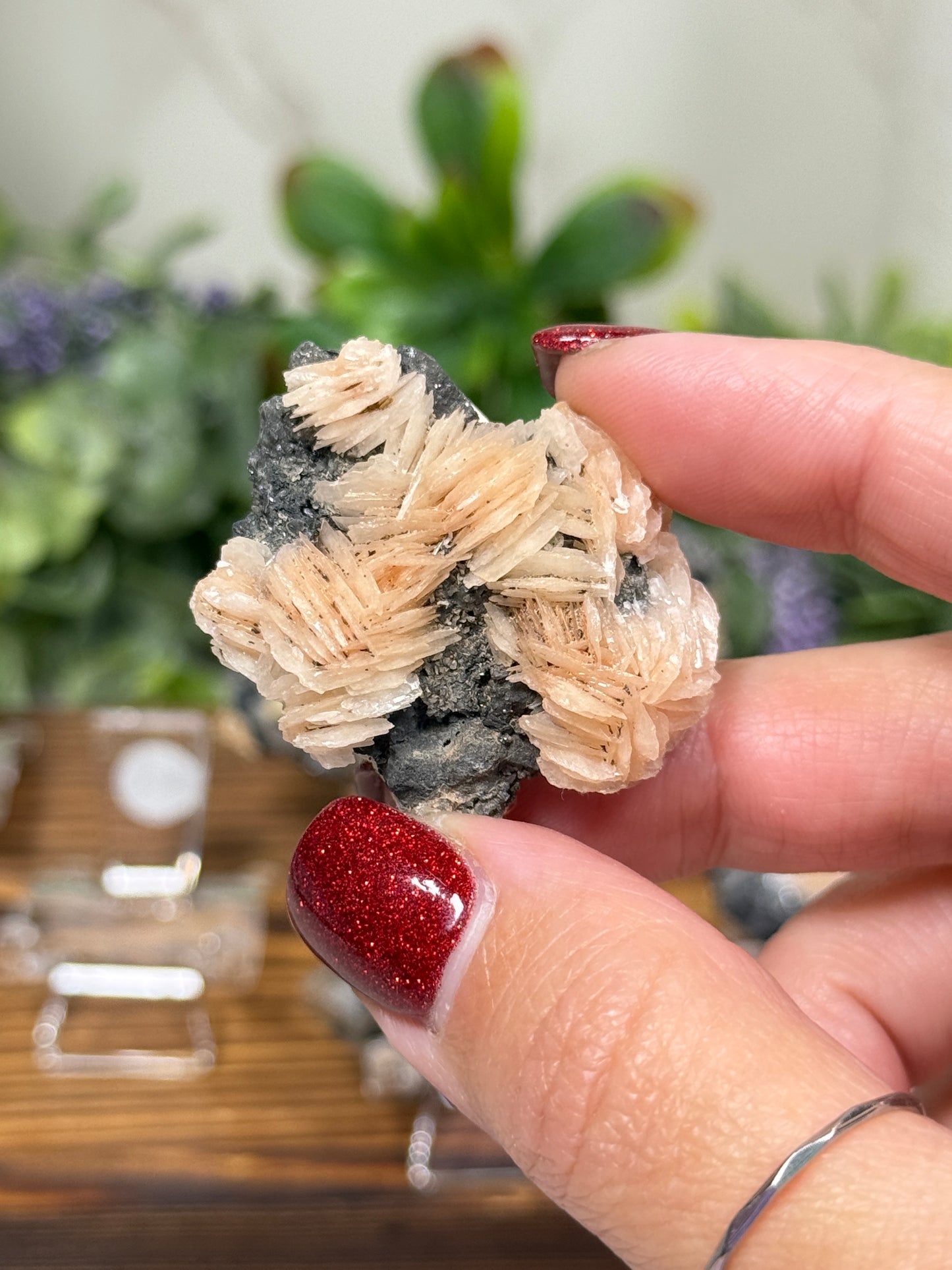 Cerussite Galena Barite from Morocco (UV)