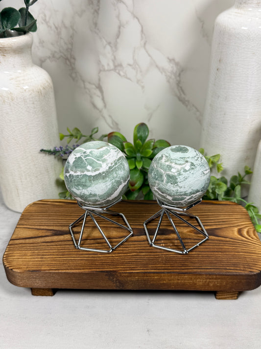 Green Grass Jasper Spheres