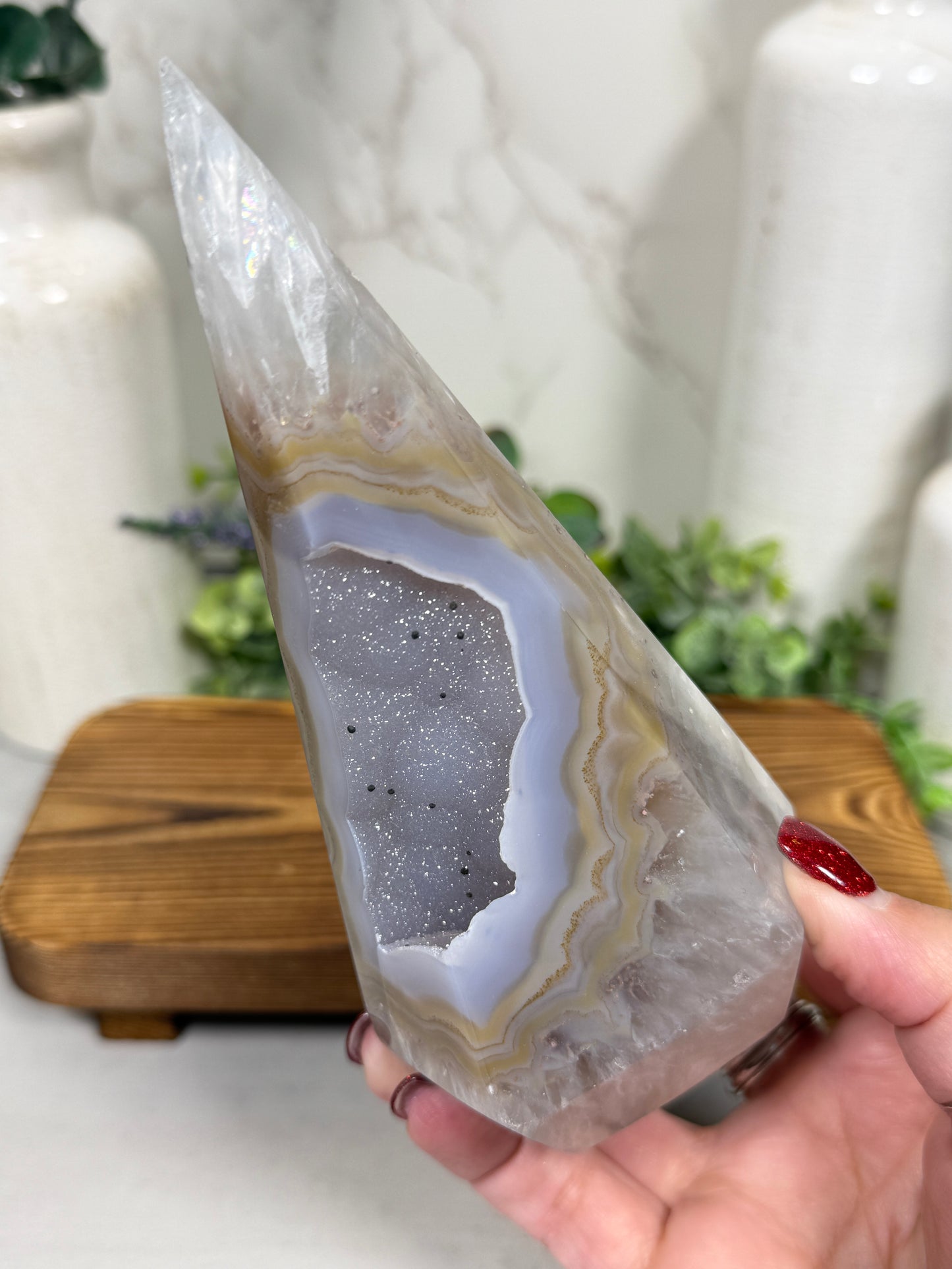 Druzy Agate Teardrops