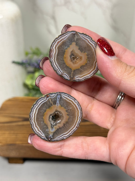 Zhanguo Agate Geode Pairs