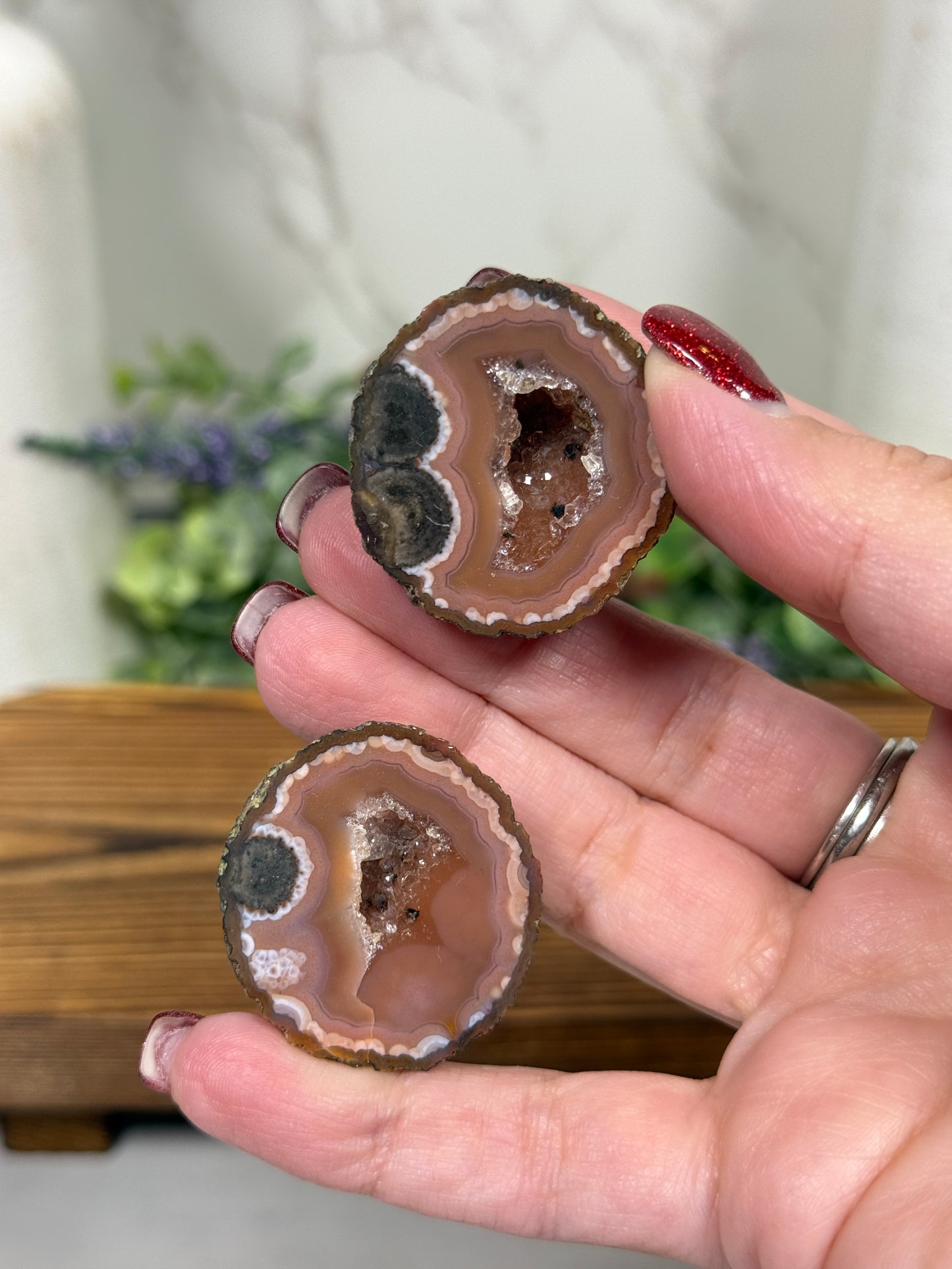 Zhanguo Agate Geode Pairs