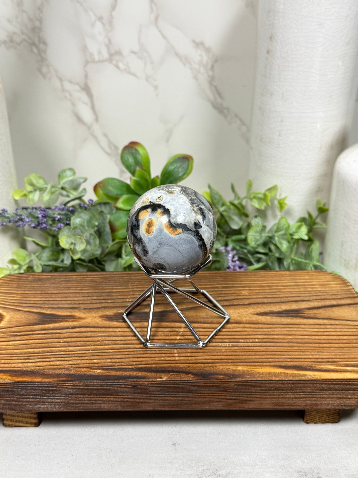 Gray Maligano Jasper Sphere