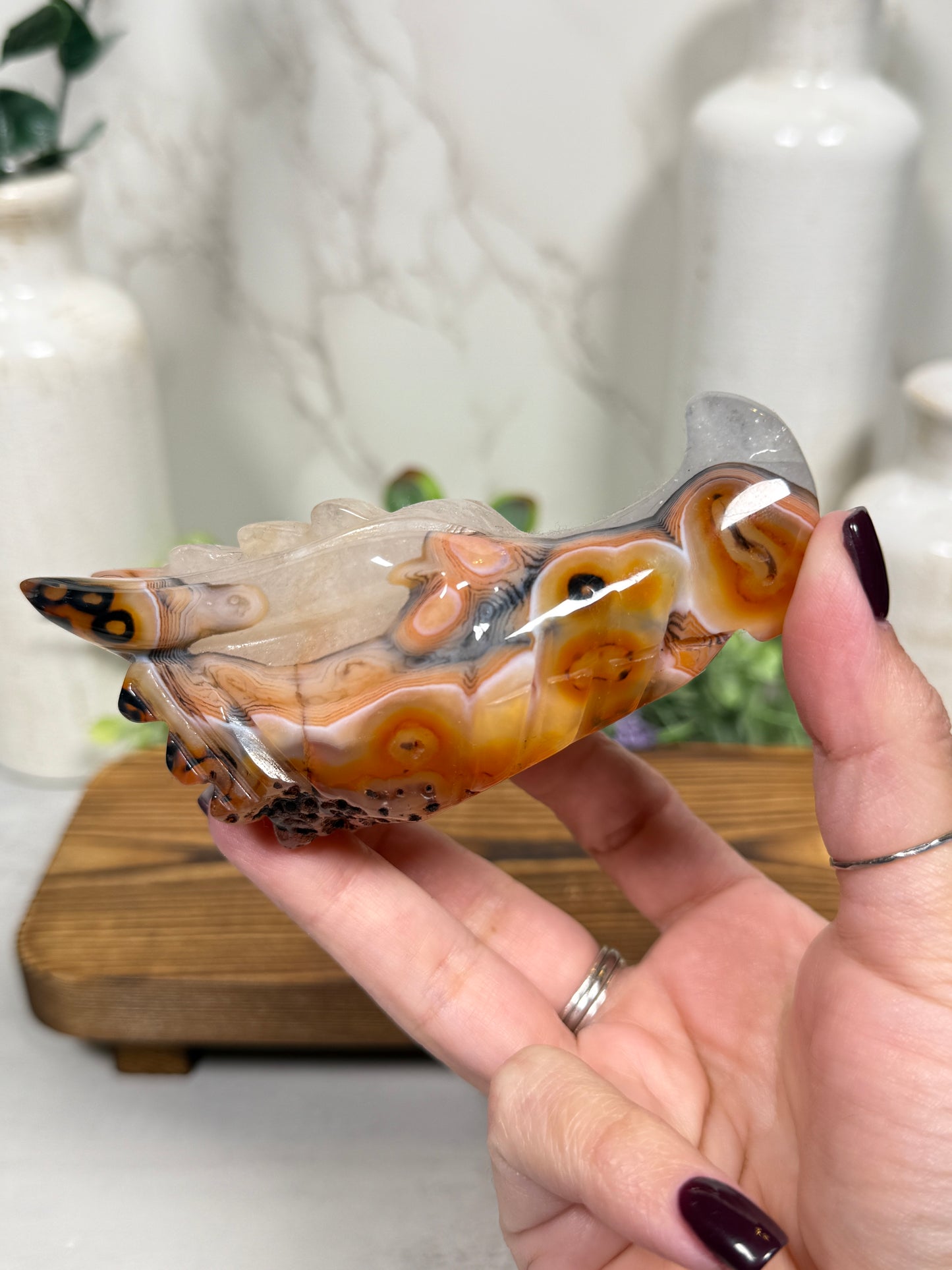 Red Sardonyx Dragon Heads