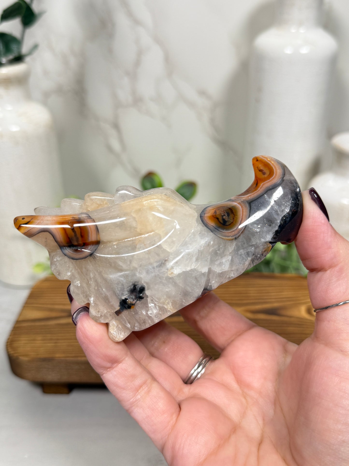 Red Sardonyx Dragon Heads