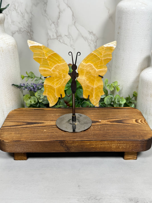 Orange Calcite Wings