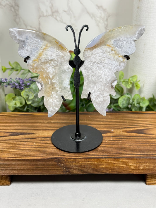 White Flower Agate Wings