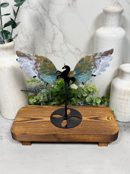 Ocean Jasper Unicorn Wings