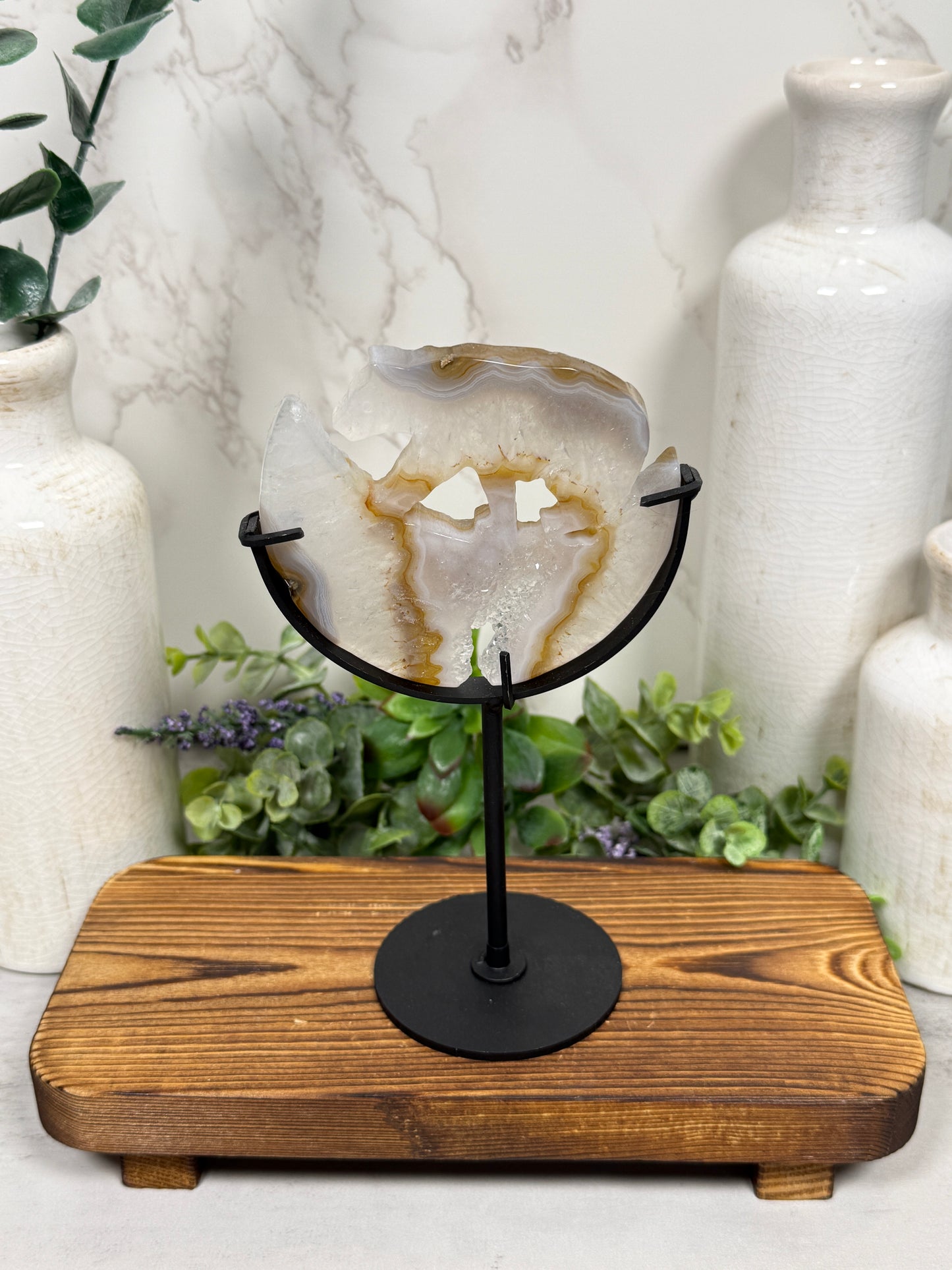 Druzy Bear on Stand