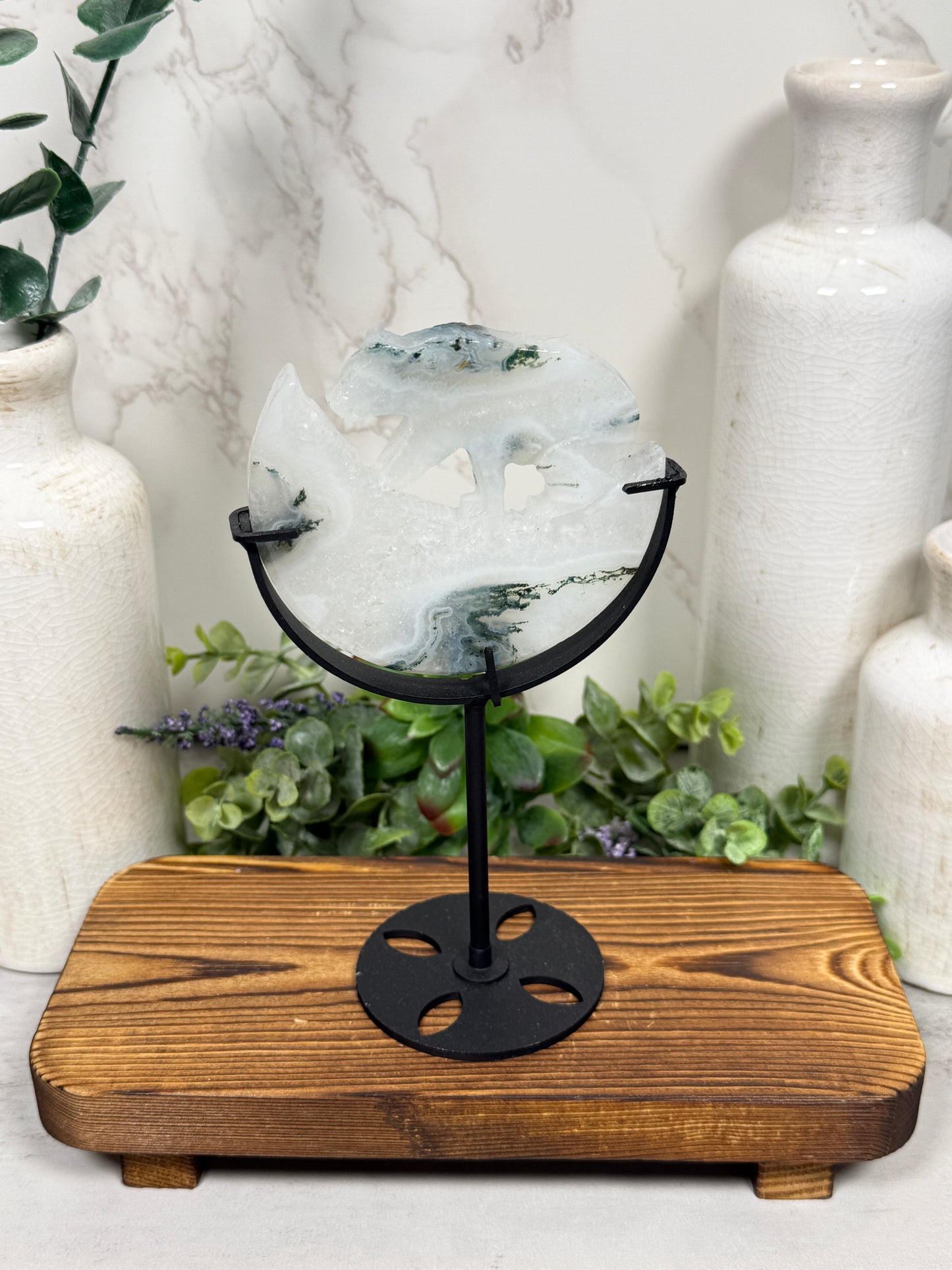 Druzy Bear on Stand