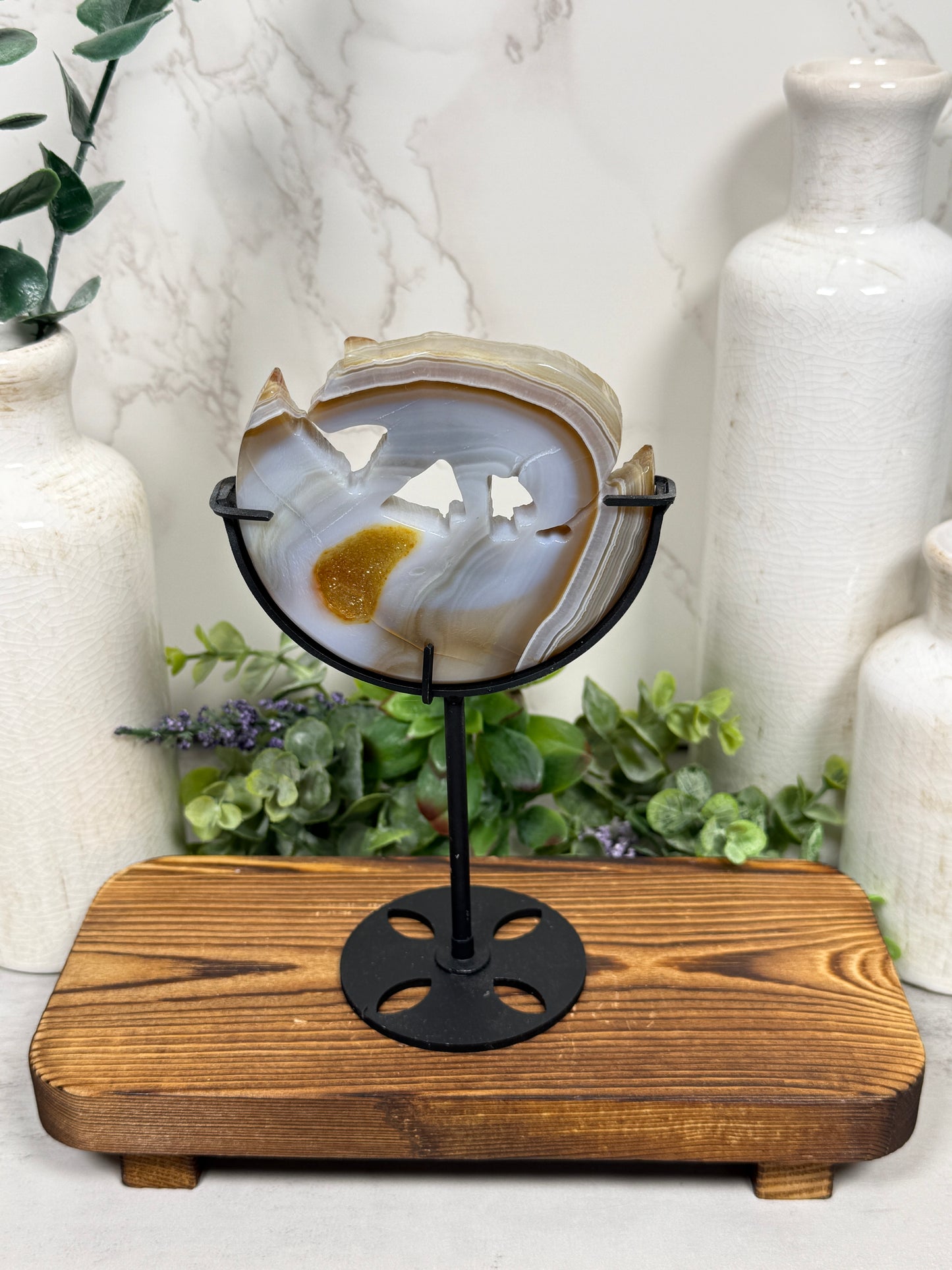 Druzy Bear on Stand