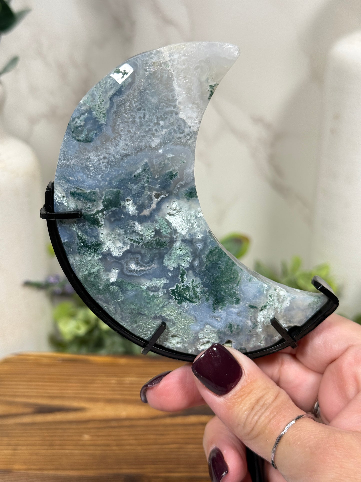Moss Agate Moons