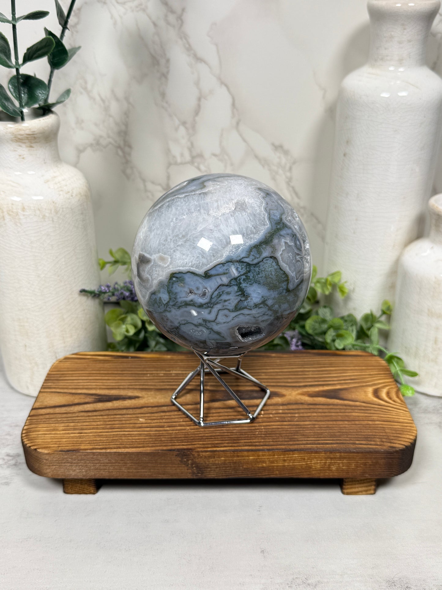 Moss Agate Sphere - E