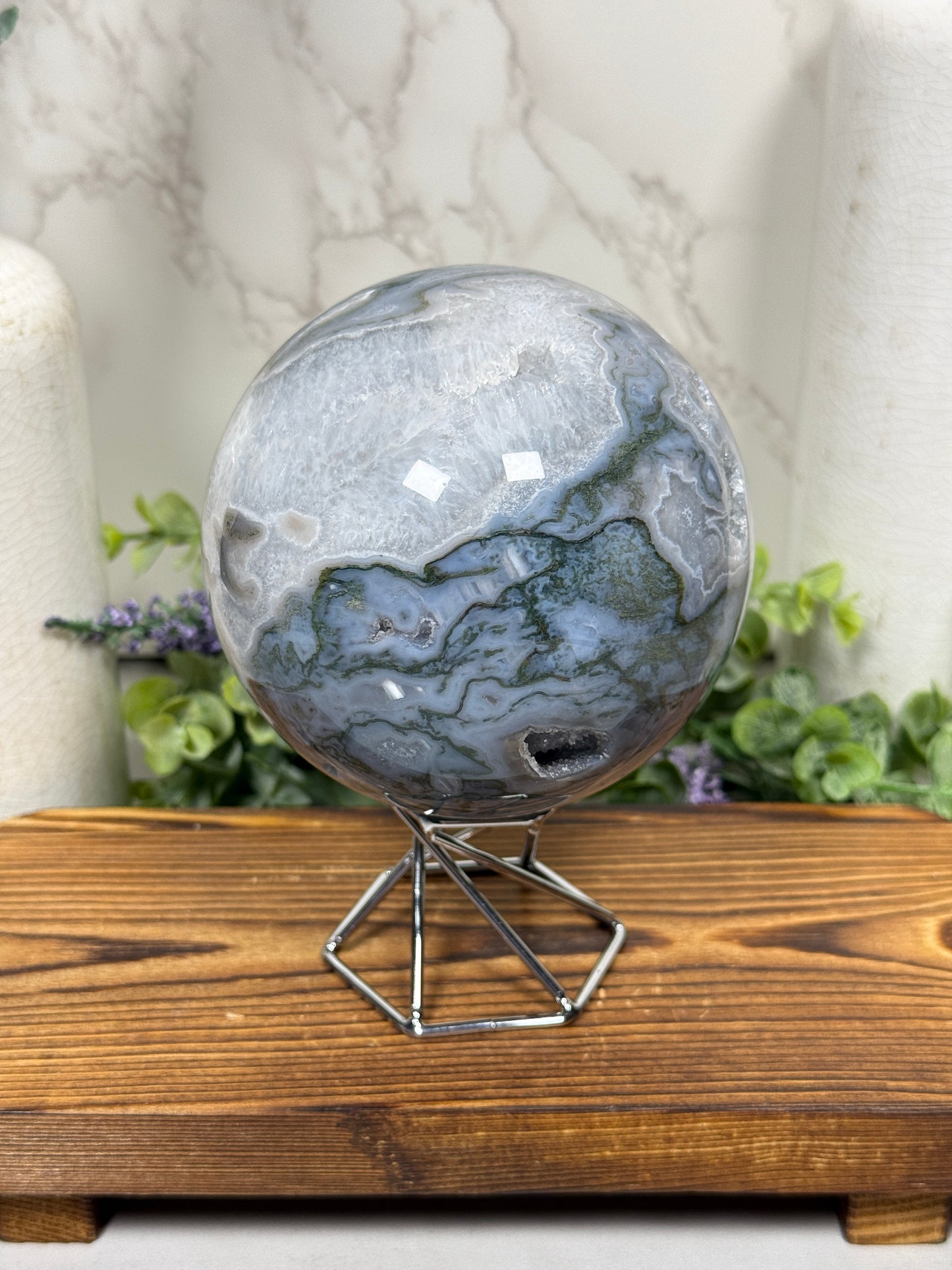 Moss Agate Sphere - E
