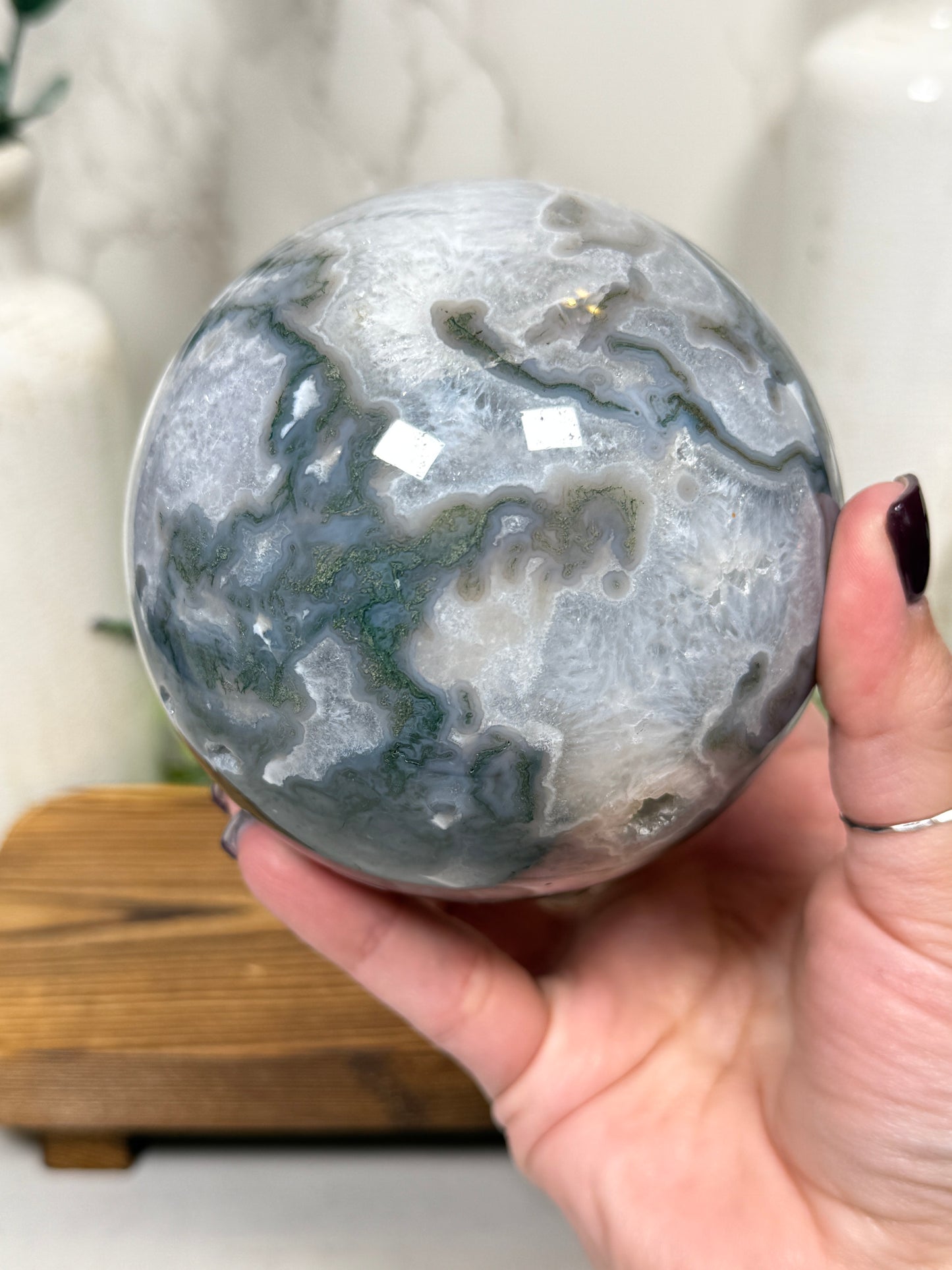 Moss Agate Sphere - E