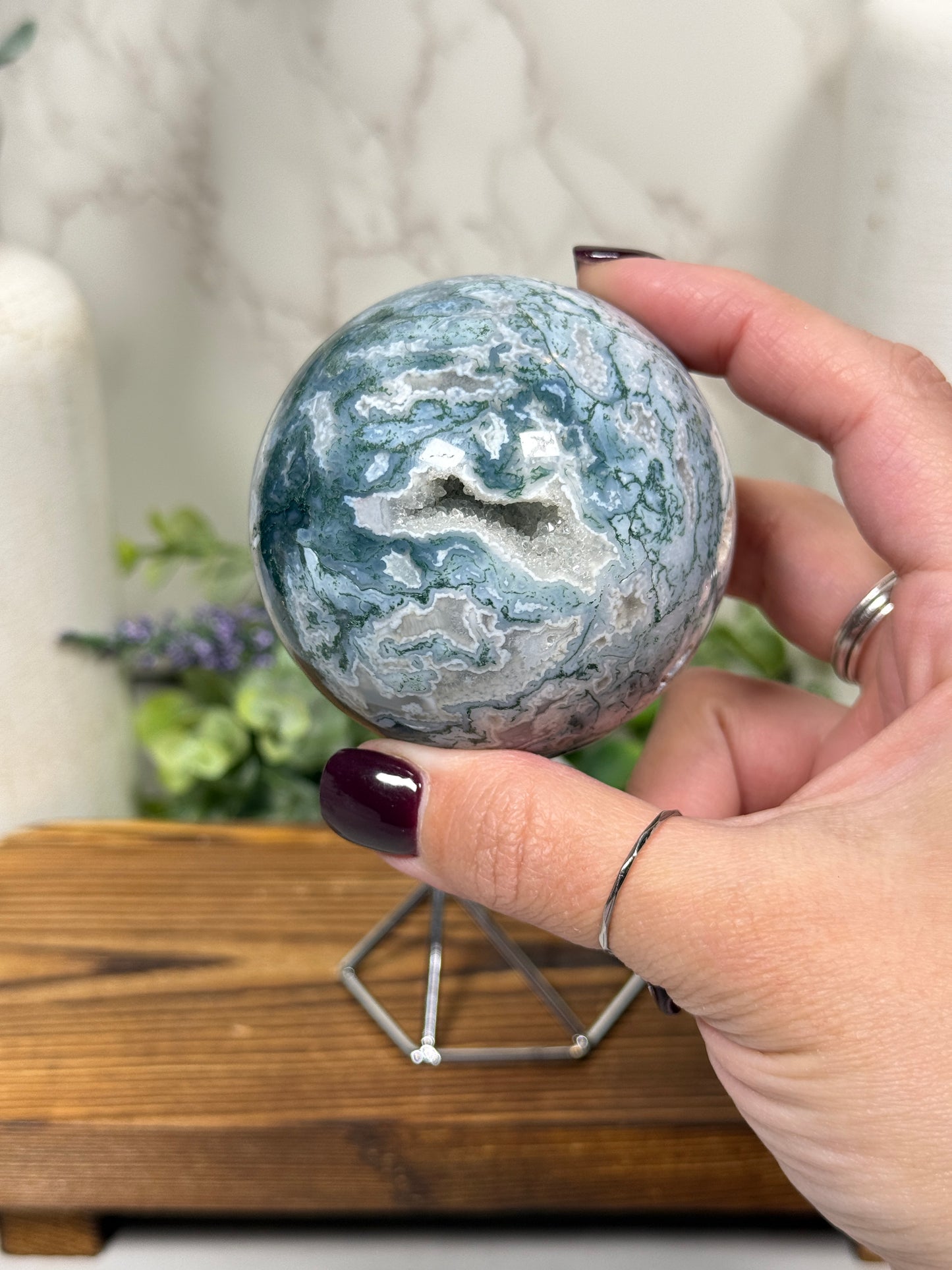 Moss Agate Sphere - F