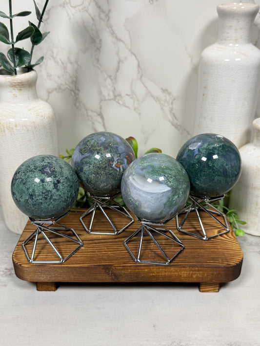 Moss Agate Spheres - You Pick