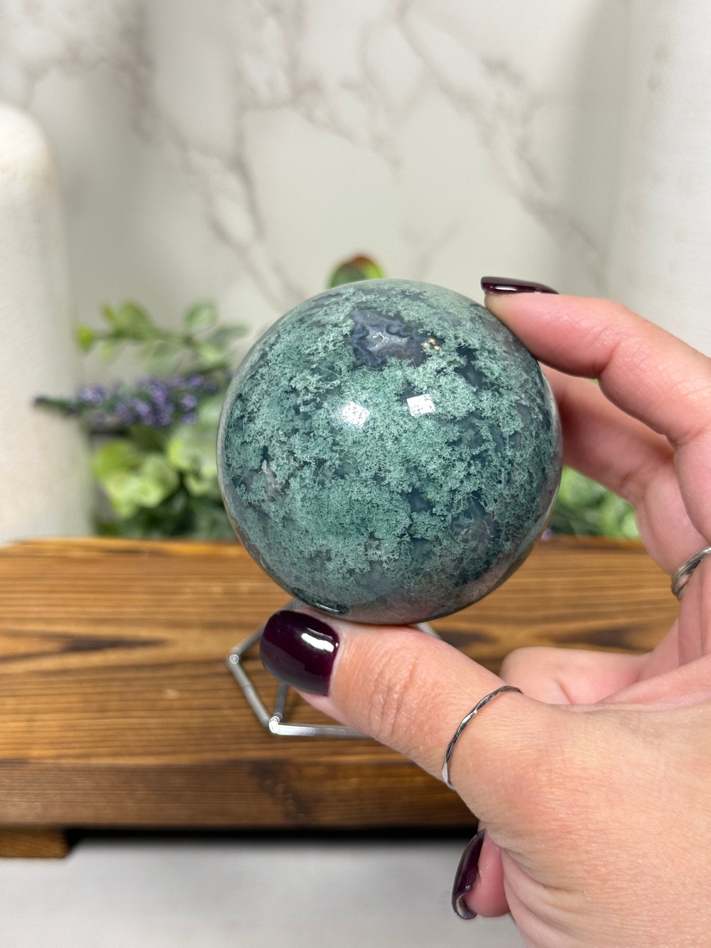 Moss Agate Spheres - You Pick
