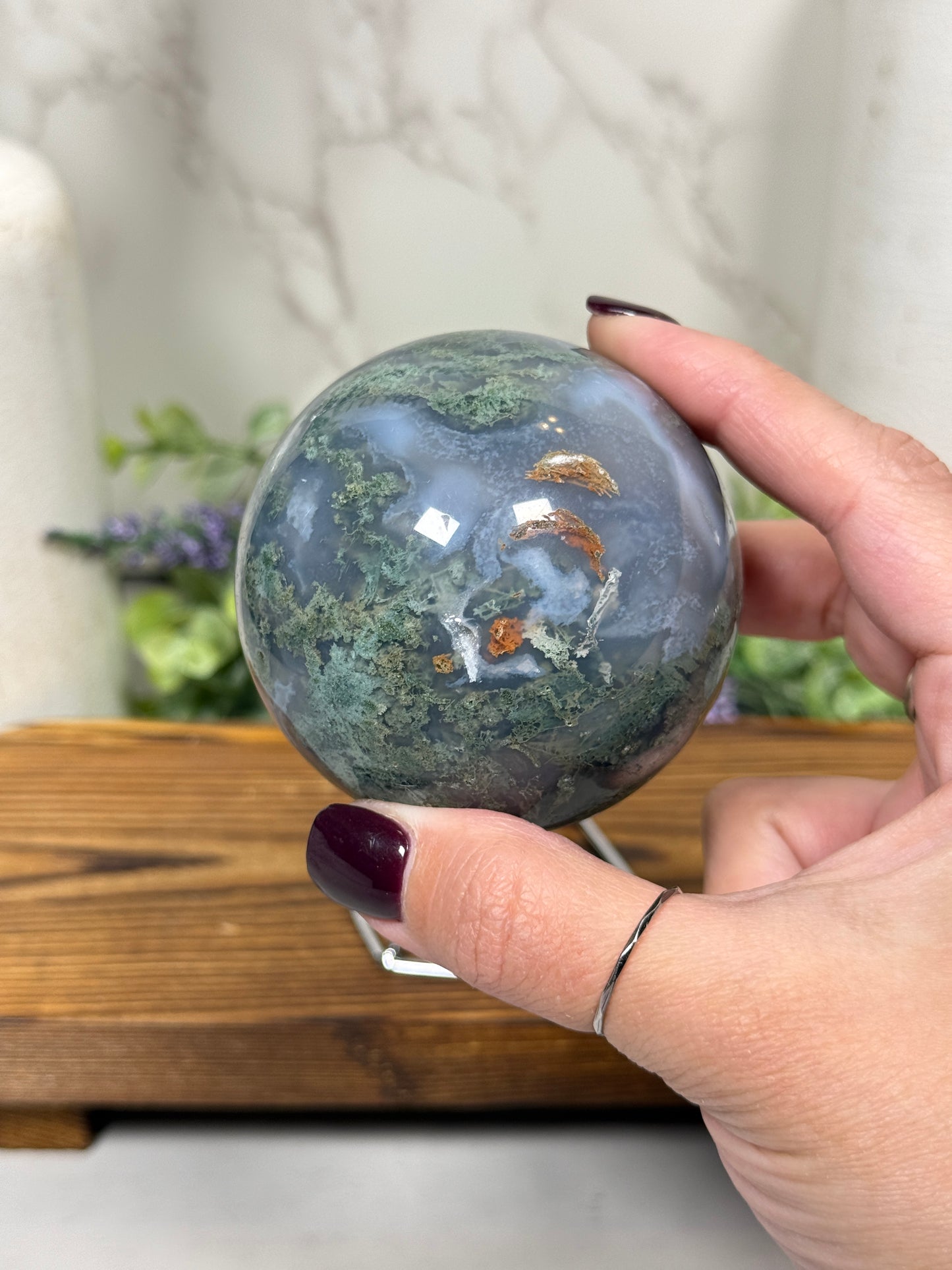 Moss Agate Spheres - You Pick