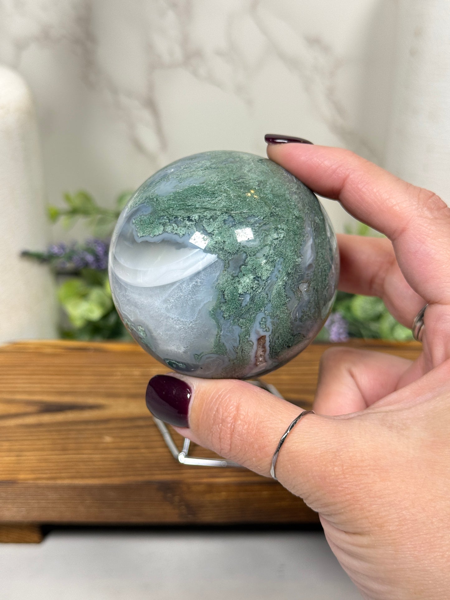 Moss Agate Spheres - You Pick
