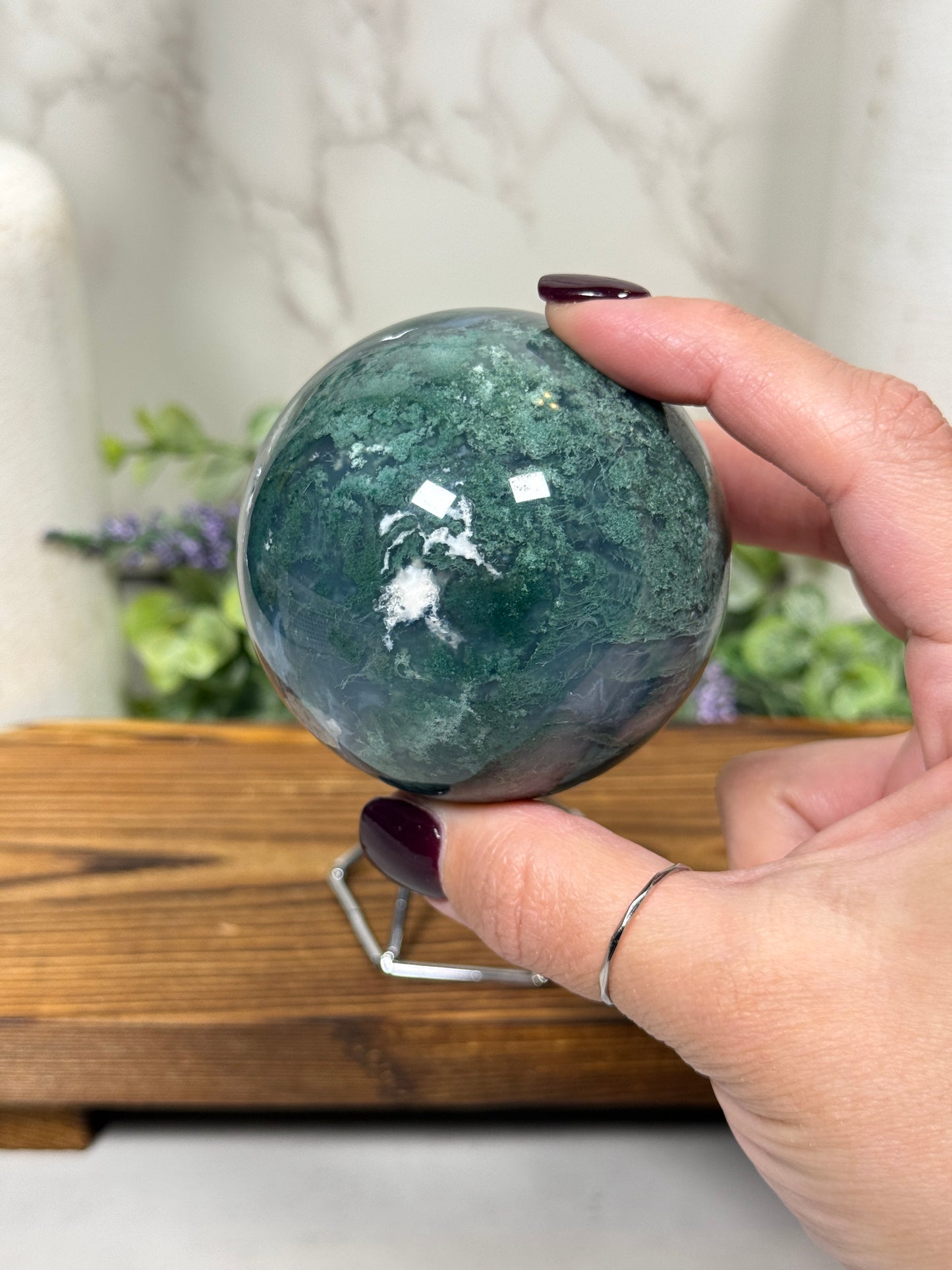 Moss Agate Spheres - You Pick