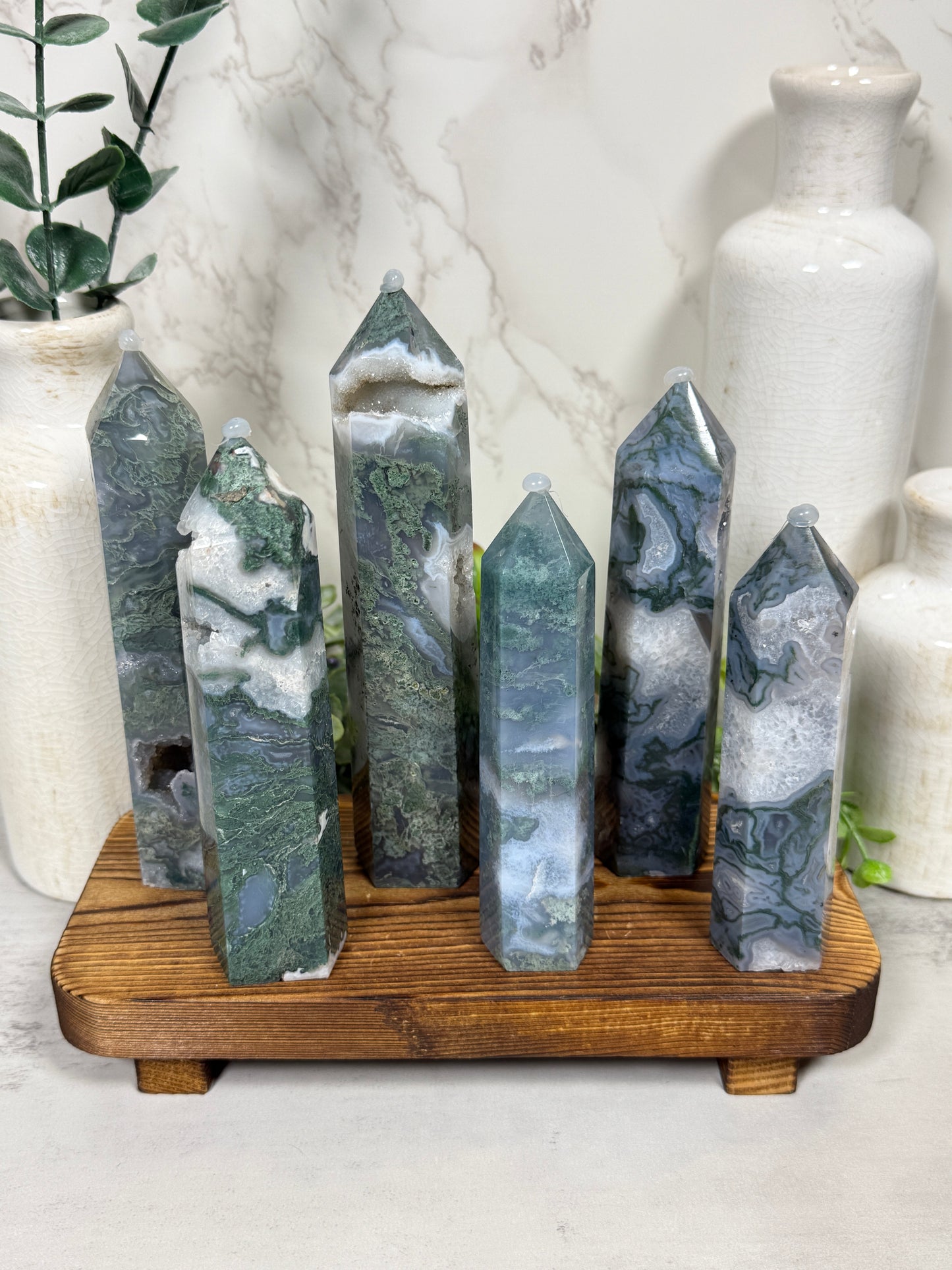Moss Agate Towers - You Pick