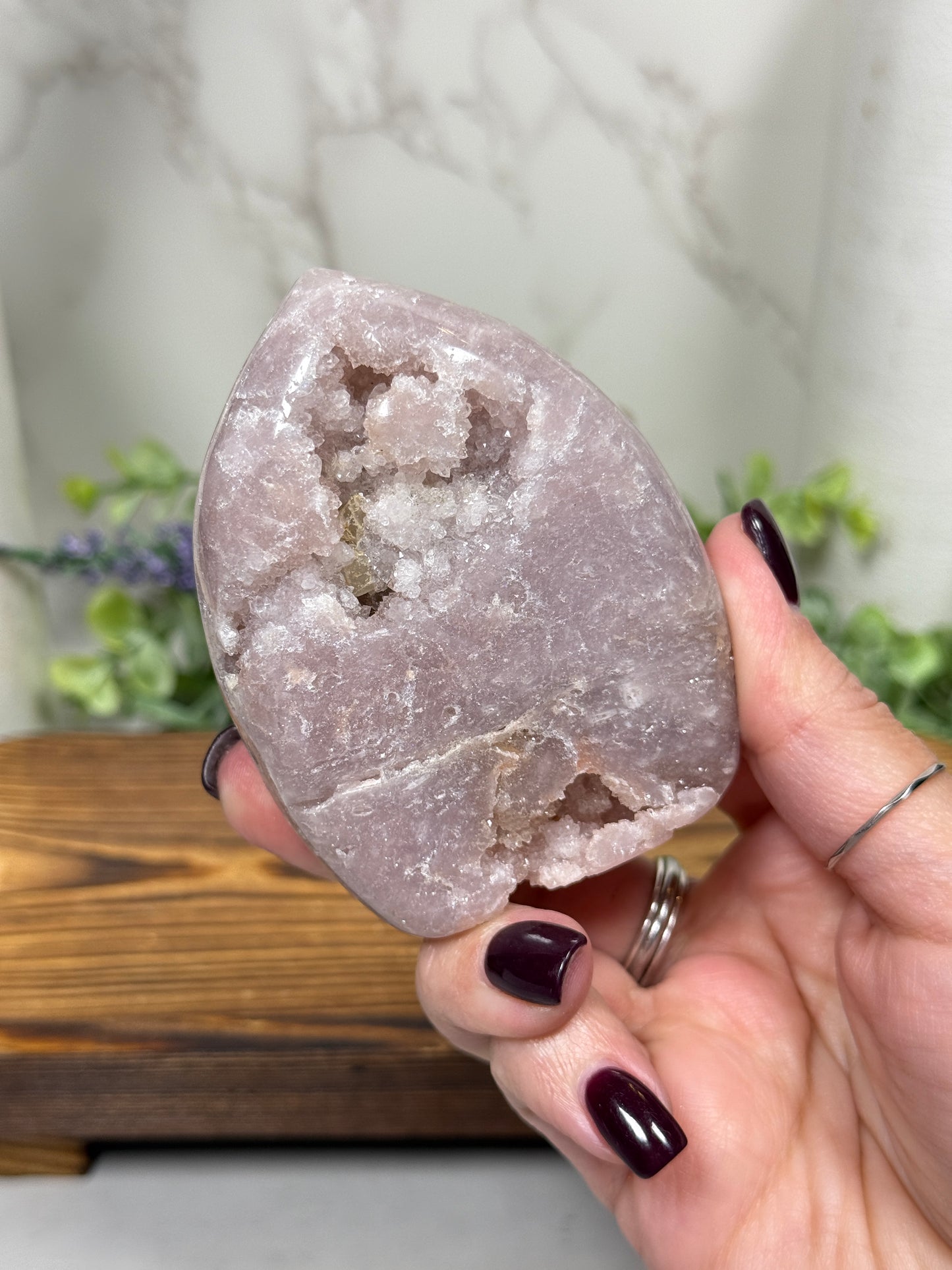 Pink Amethyst Teardrops