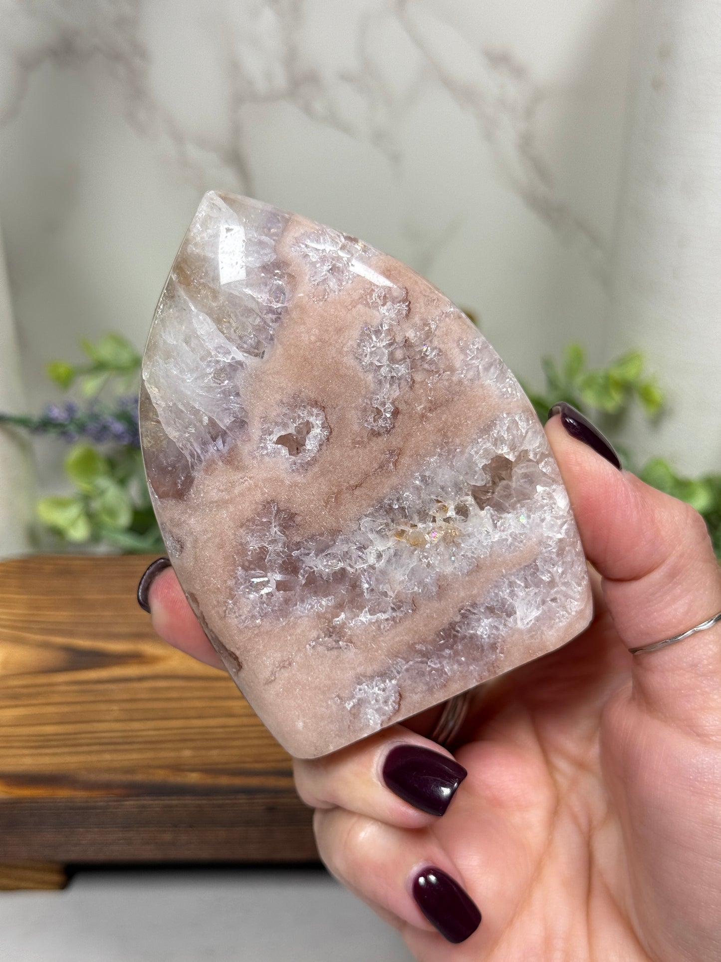 Pink Amethyst Teardrops