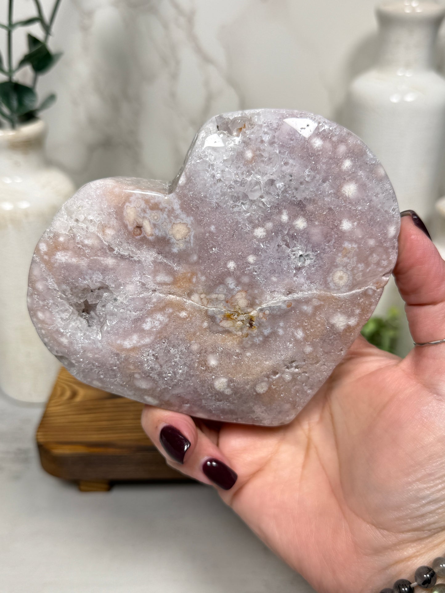 Pink Amethyst Hearts