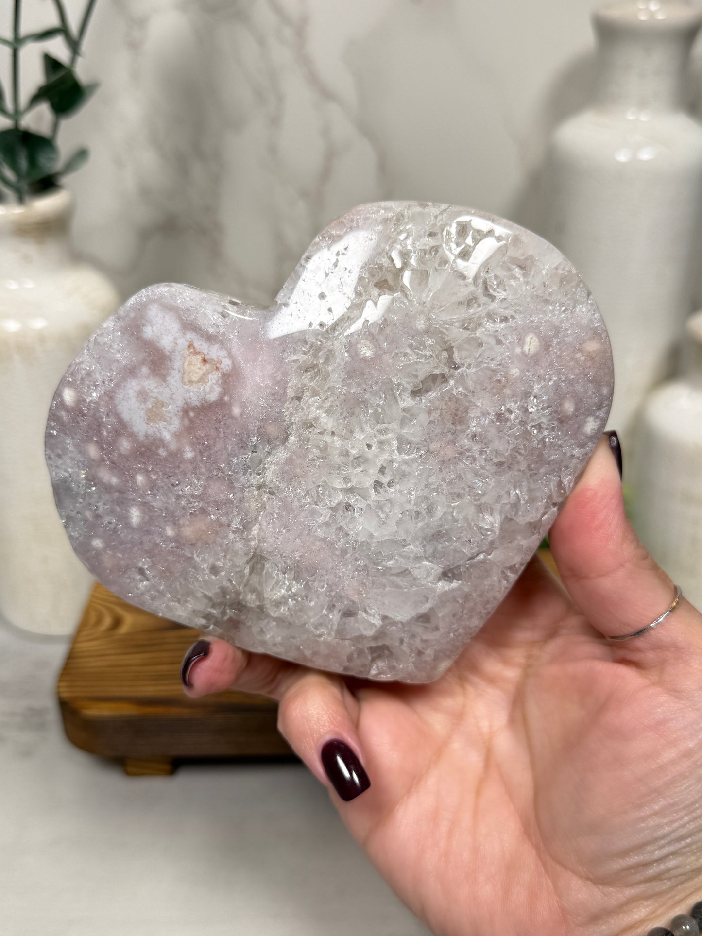 Pink Amethyst Hearts