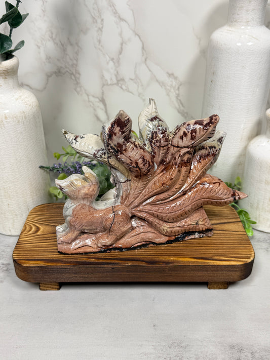 Pink Picture Jasper 9 Tail