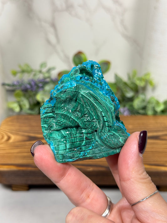 Malachite Chrysocolla Dragons