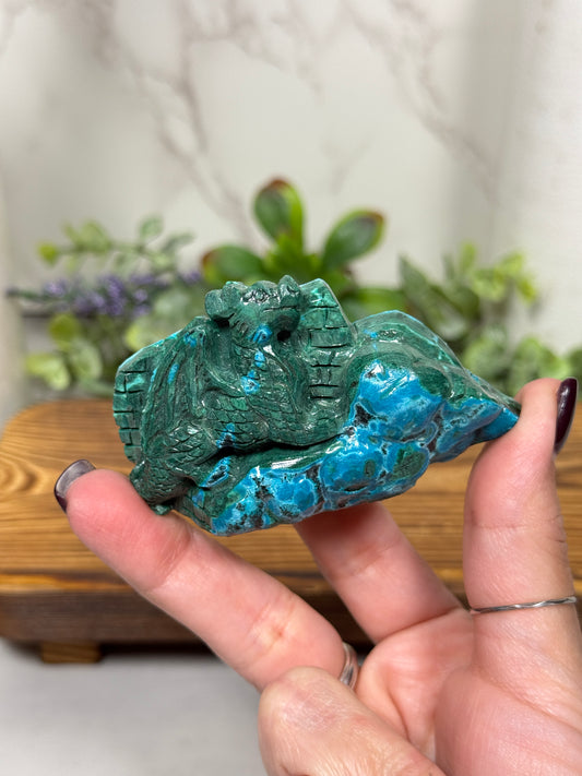 Malachite Chrysocolla Dragons
