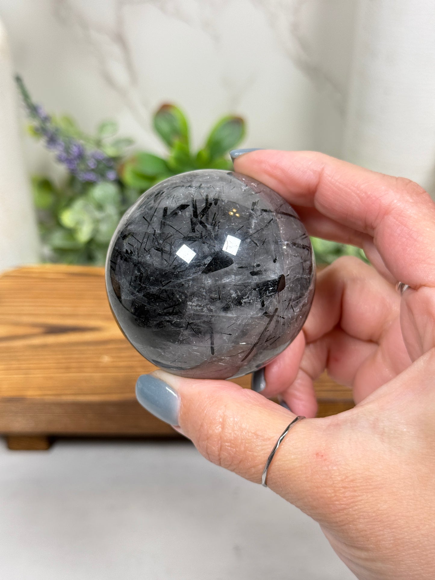 Black Tourmaline Spheres - You Pick