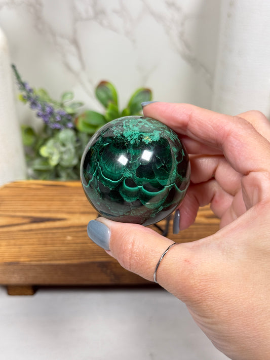 Malachite Sphere - B
