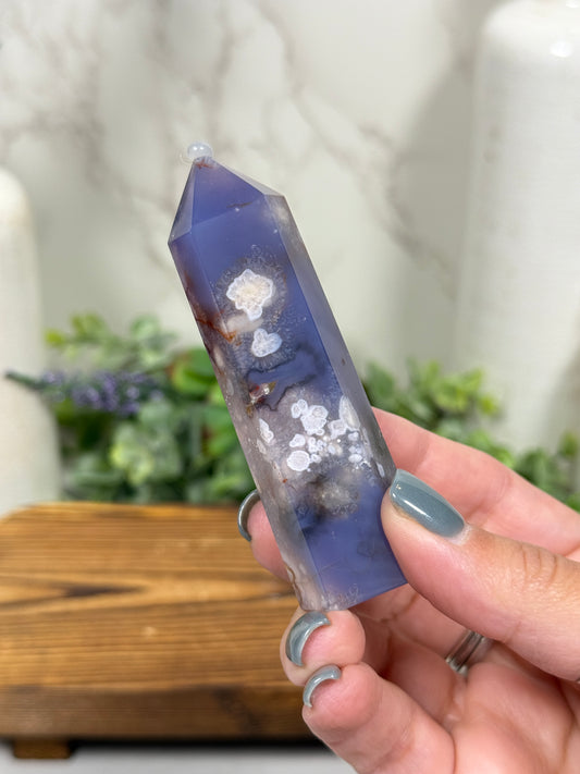 Blue Flower Agate Towers