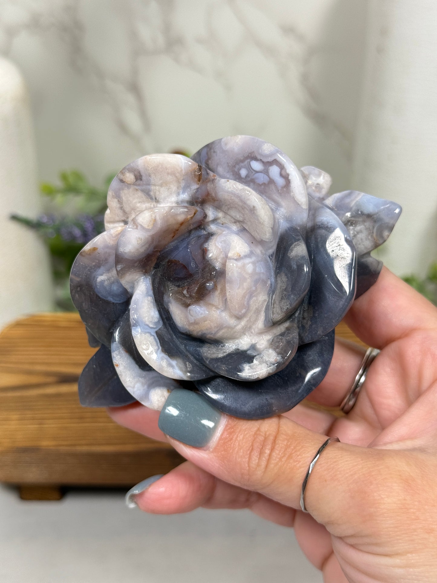 Blue Flower Agate Flowers