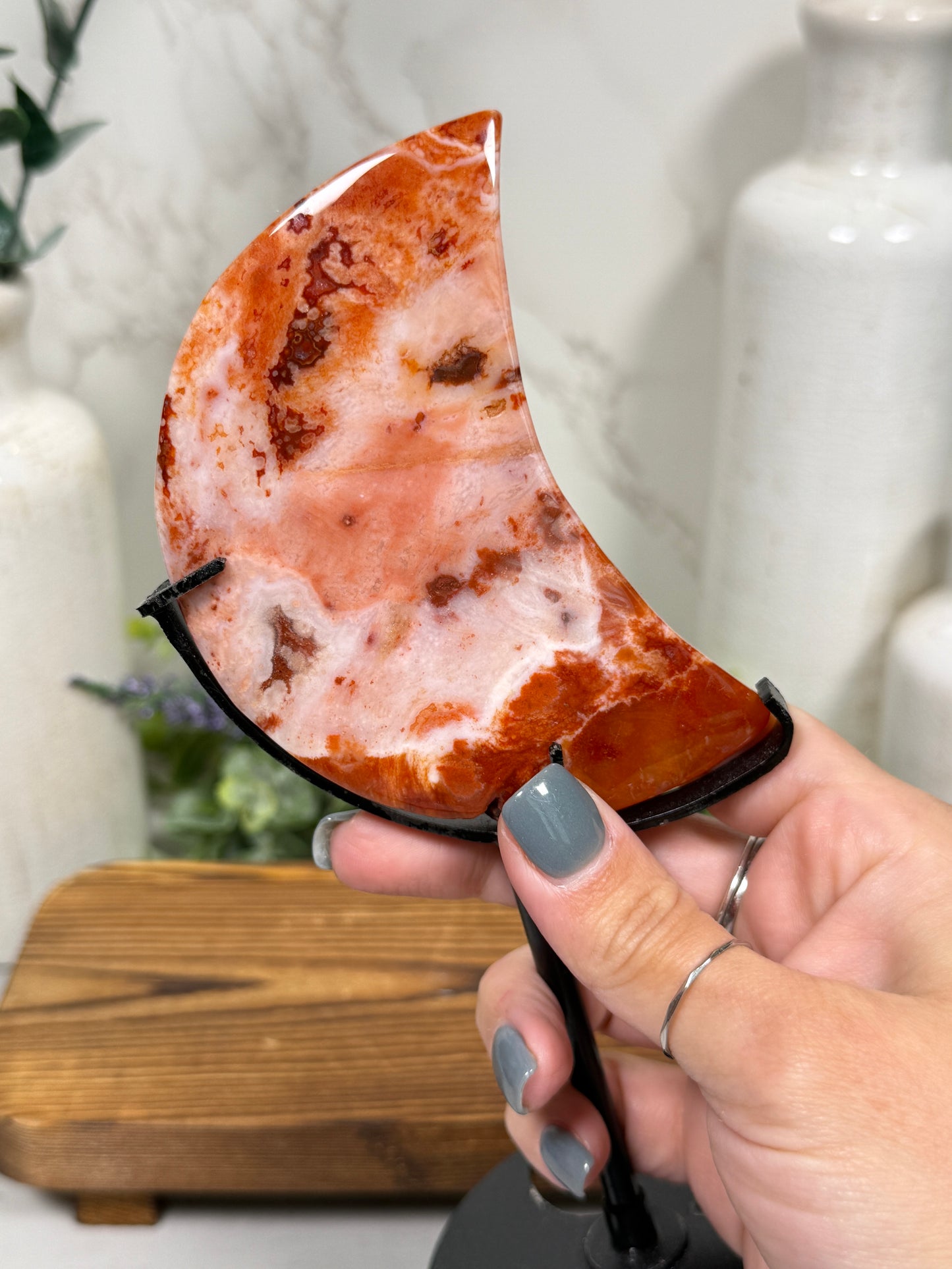 Carnelian Agate Luna | Moon