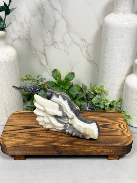 Panda Calcite Dragon Head